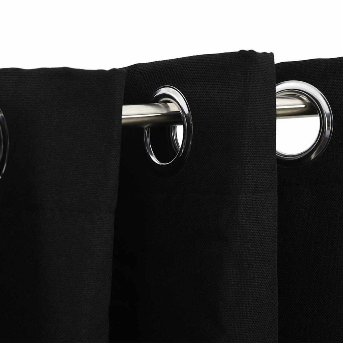 VIDAXL Rideaux occultants Aspect lin avec œillets 2 pcs Noir 140x175cm