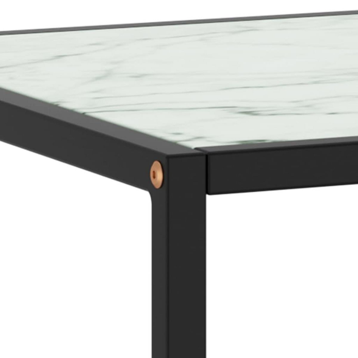 VIDAXL Table basse Noir avec verre marbre blanc 90x90x50 cm