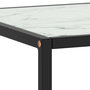 Voir la diapositive 4 : VIDAXL Table basse Noir avec verre marbre blanc 90x90x50 cm