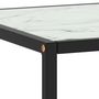 Voir la diapositive 4 : VIDAXL Table basse Noir avec verre marbre blanc 90x90x50 cm