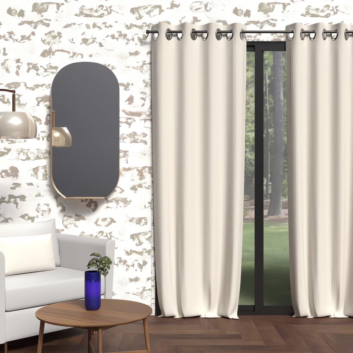 SOLEIL D'OCRE Rideau occultant à oeillets BOHEME, par Soleil d'Ocre