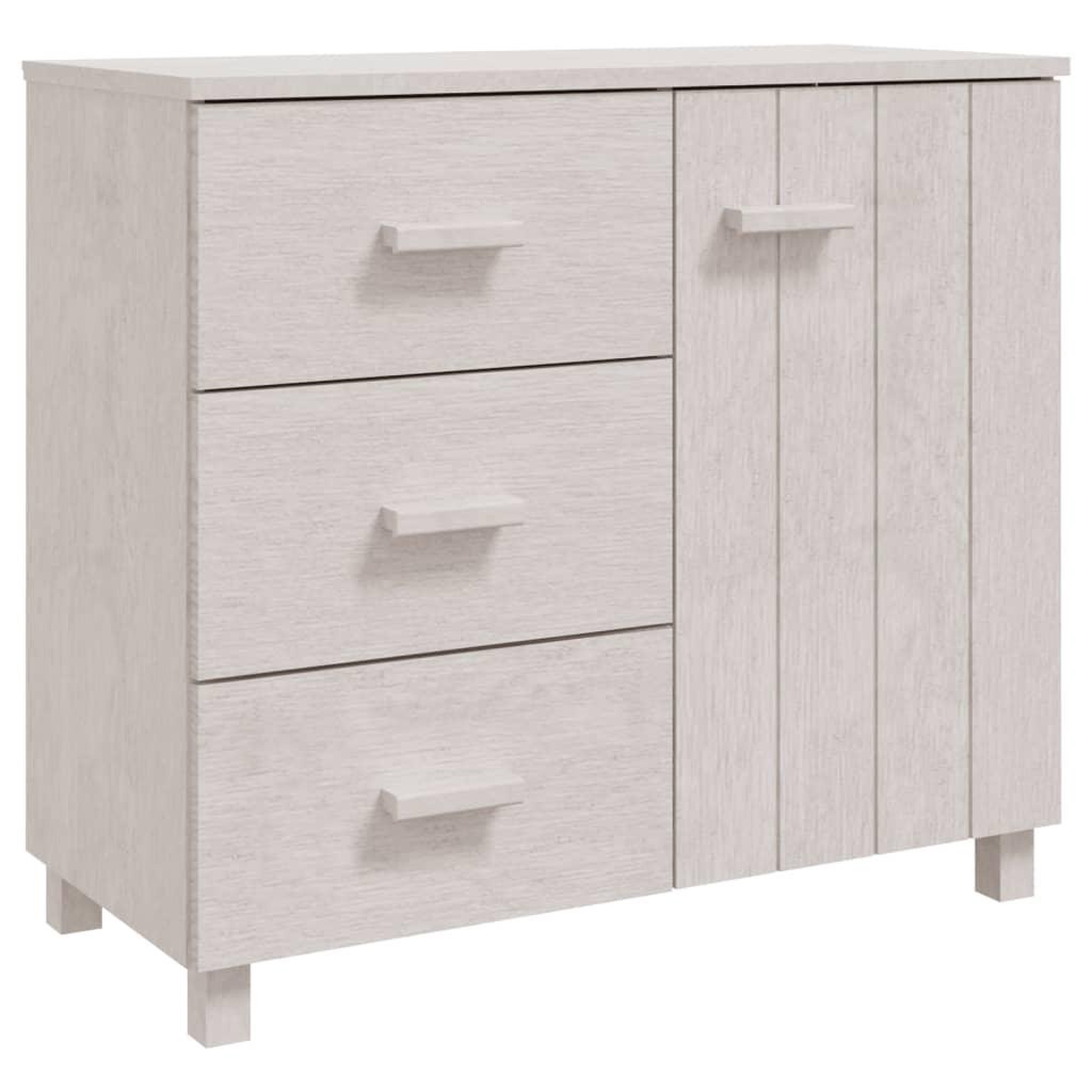 Voir la diapositive 2 : VIDAXL Buffet HAMAR Blanc 90x40x80 cm Bois massif de pin