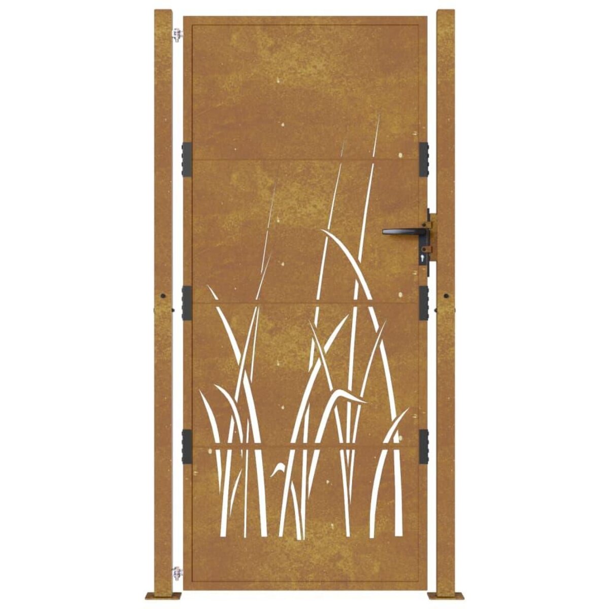 VIDAXL Portail de jardin 105x205 cm acier corten conception d'herbe