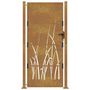 Voir la diapositive 4 : VIDAXL Portail de jardin 105x205 cm acier corten conception d'herbe