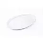 Plat oval avec poignée porcelaine blanche 