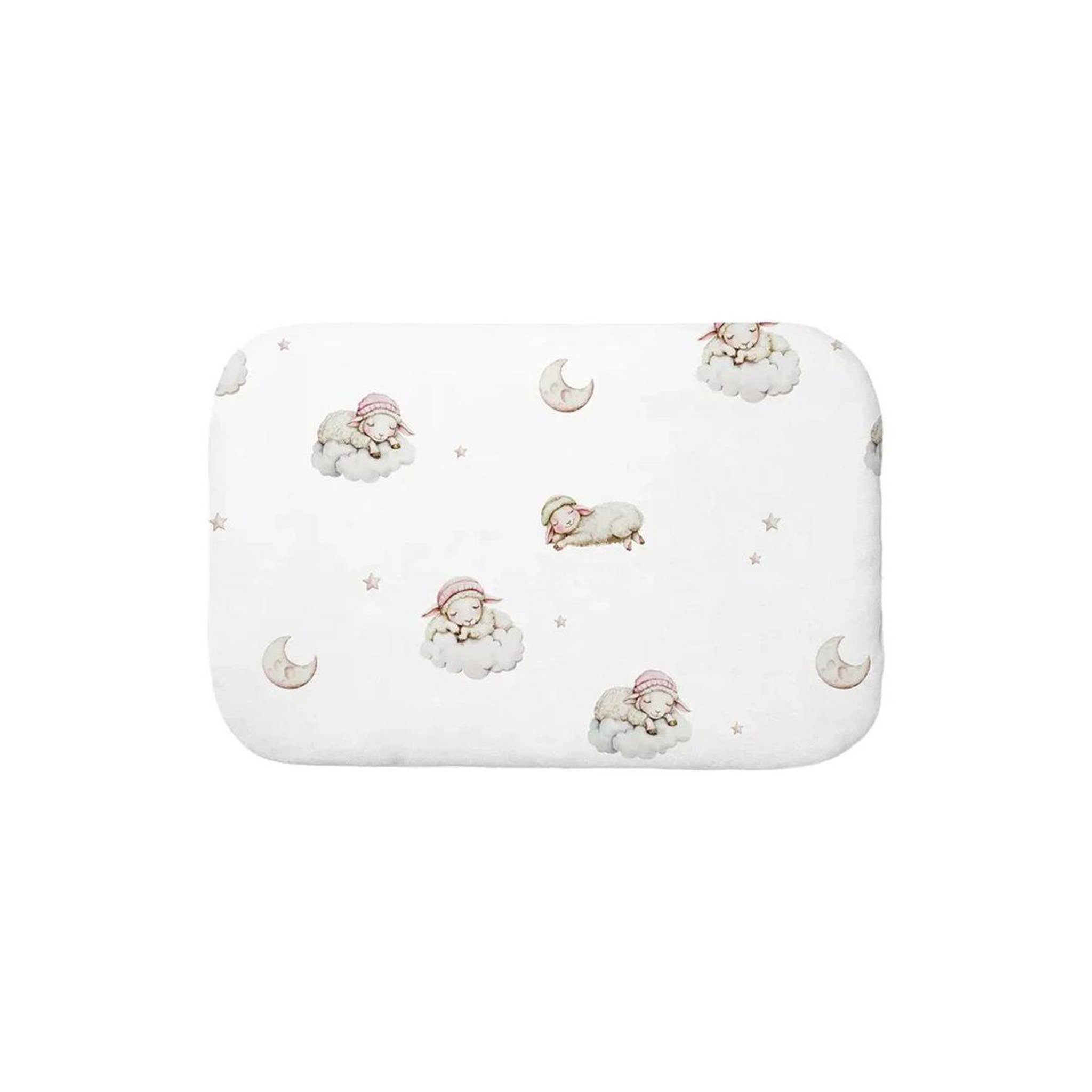 WALDIN Oreiller bébé 60 × 40 cm - motif berceuse, blanc