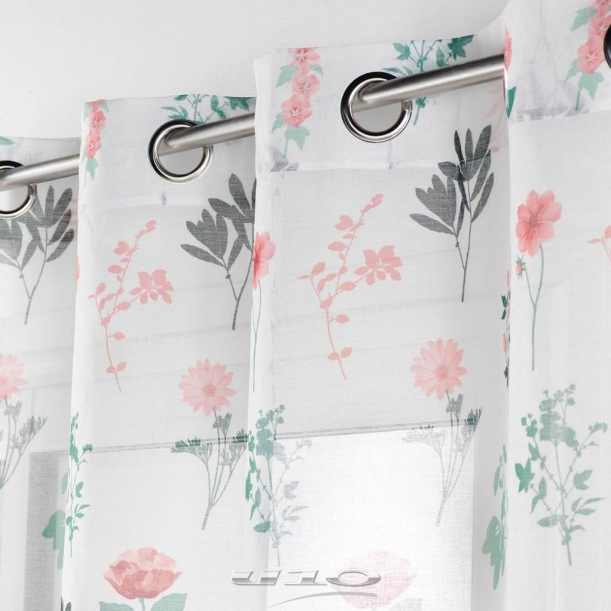 Douceur d'Intérieur Voilage à œillets 140x240 Sable Angélique vert