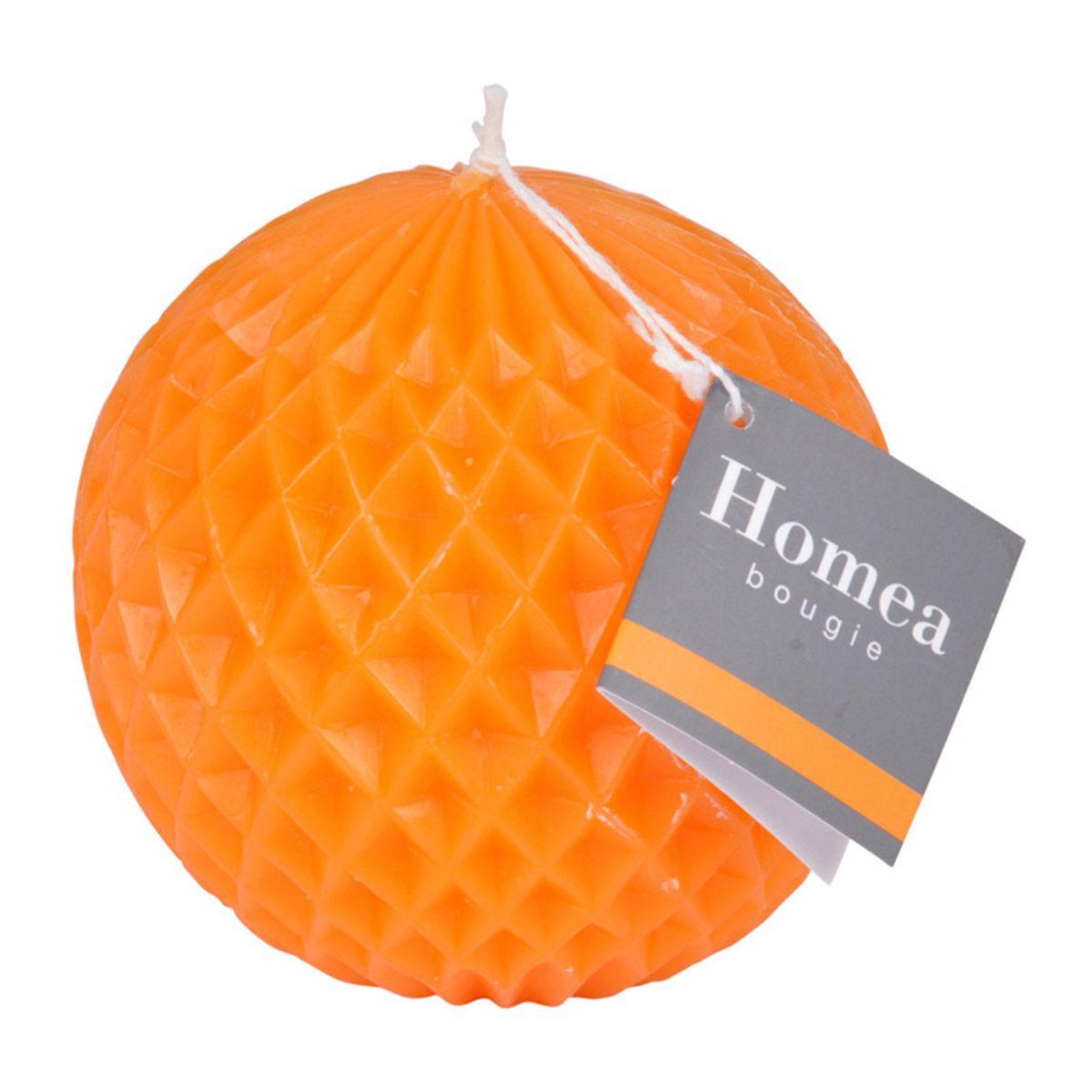 Voir la diapositive 2 : HOMEA Bougie déco  tropical fresh  9cm orange