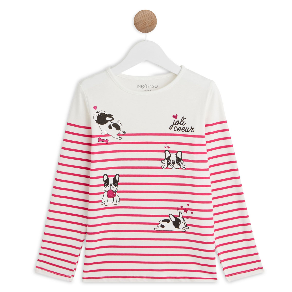 IN EXTENSO T-shirt manches longues à rayures fille