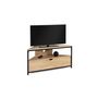 Voir la diapositive 2 : Meuble TV d'angle 1 tiroir 1 niche L100 cm HOUSTON