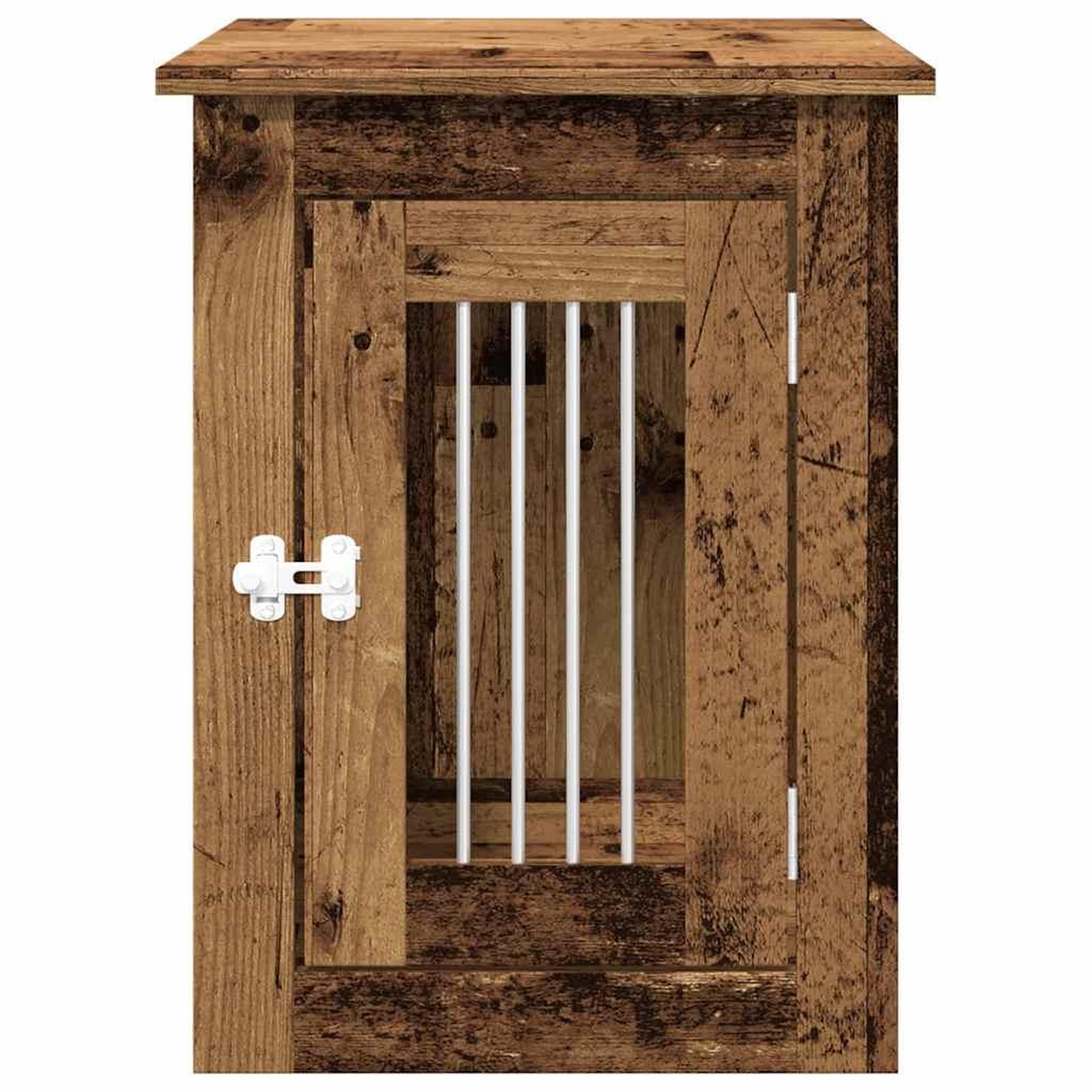 Voir la diapositive 4 : VIDAXL Meuble de cage chien vieux bois 45x62x59 cm bois d'ingenierie