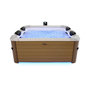 Voir la diapositive 2 : MSpa Spa rigide 6 places hydromassages. 4 coussins avec housse de protection. OSLO AMBER. beige. L 160 x P 160 x H 65 cm