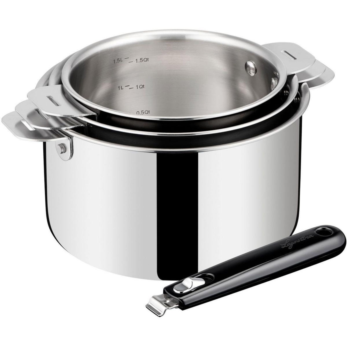 Lagostina Batterie de cuisine Esperta triply 3pcs + poignée