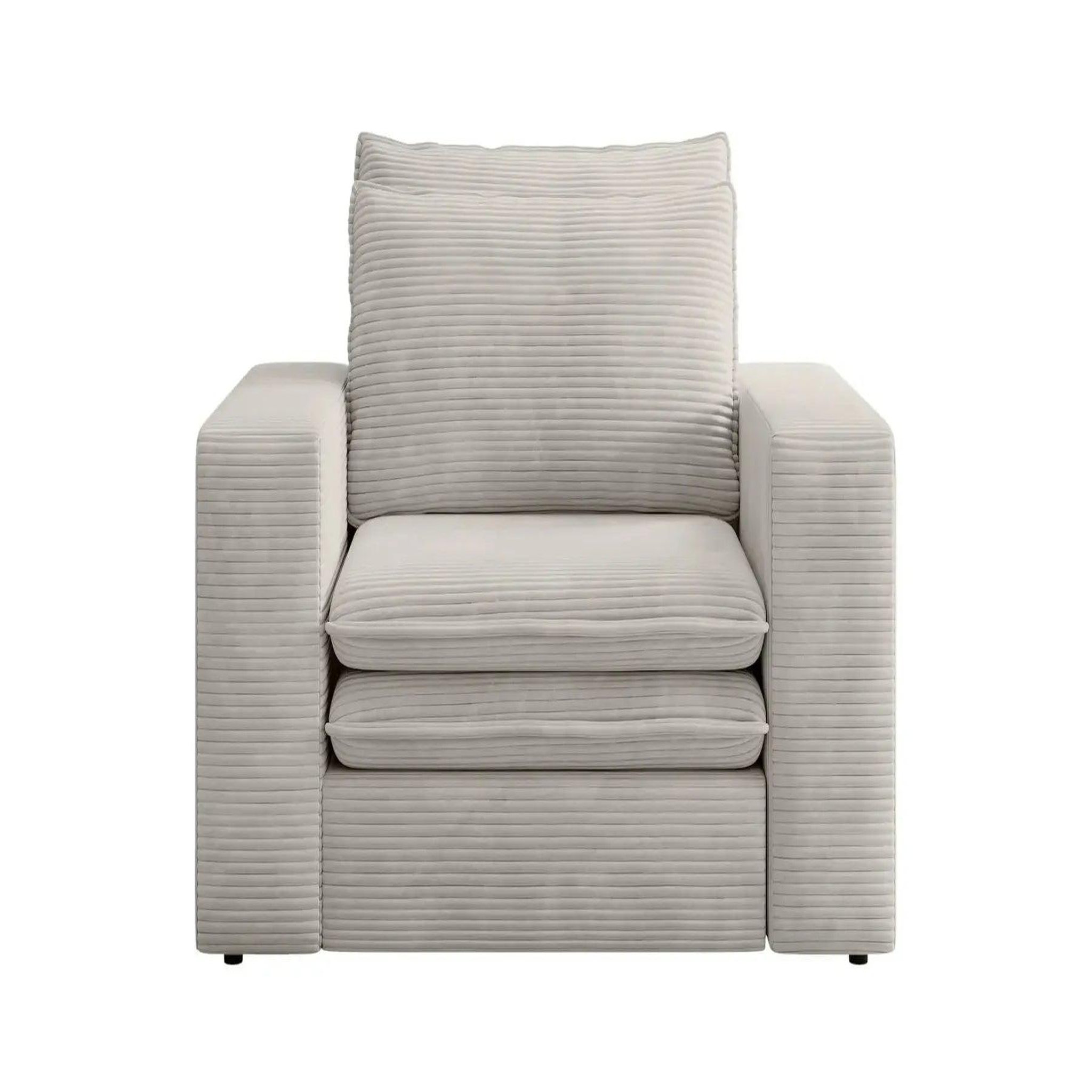 Voir la diapositive 1 : CASANOVA PARIS Oscar - fauteuil en velours côtelé