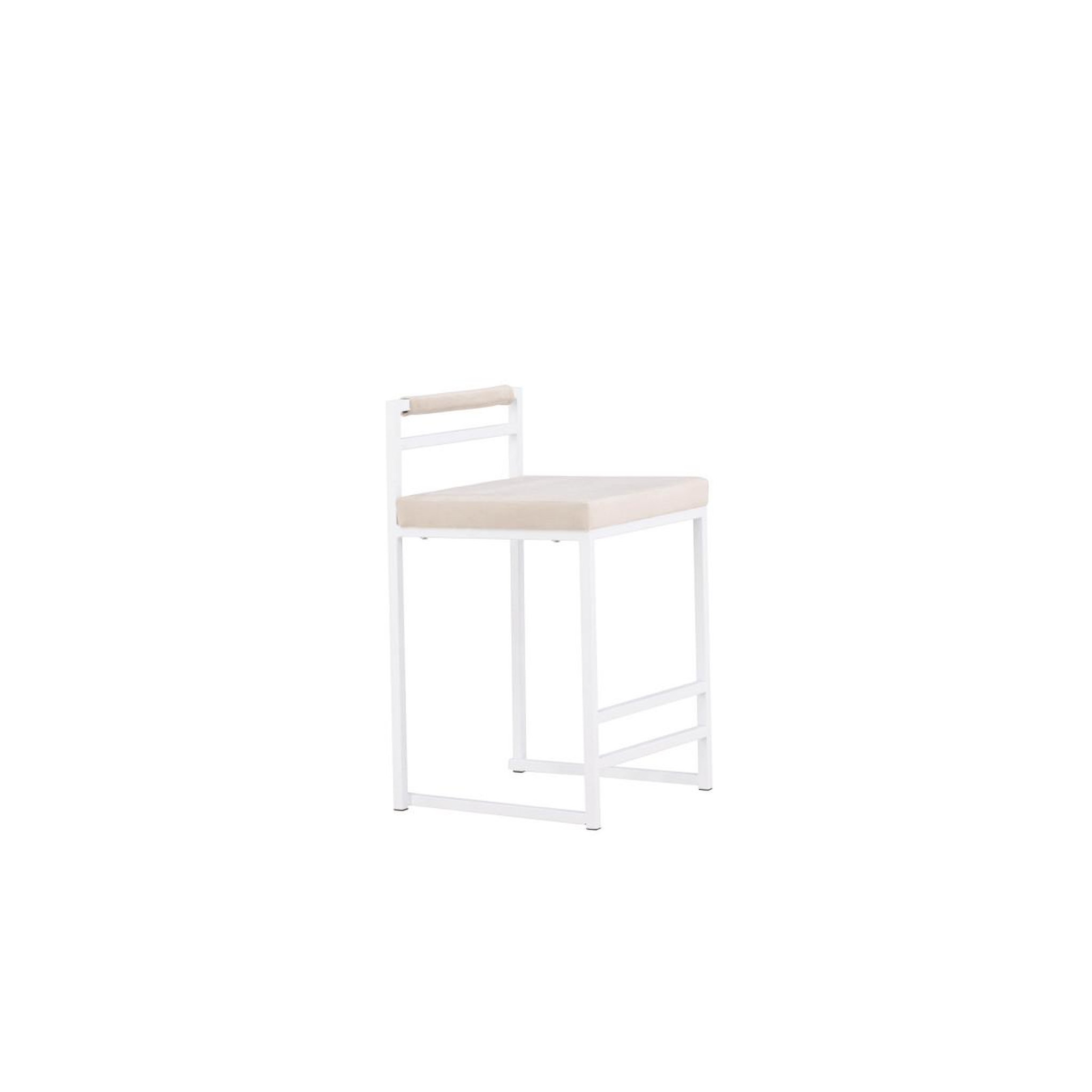 Voir la diapositive 3 : Paris Prix Chaise de bar en velours  opelika  80cm beige