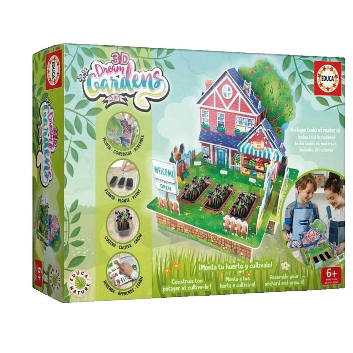 EDUCA Jeu éducatif Educa-Borras 3D Dream Gardens 2in1 - Potager