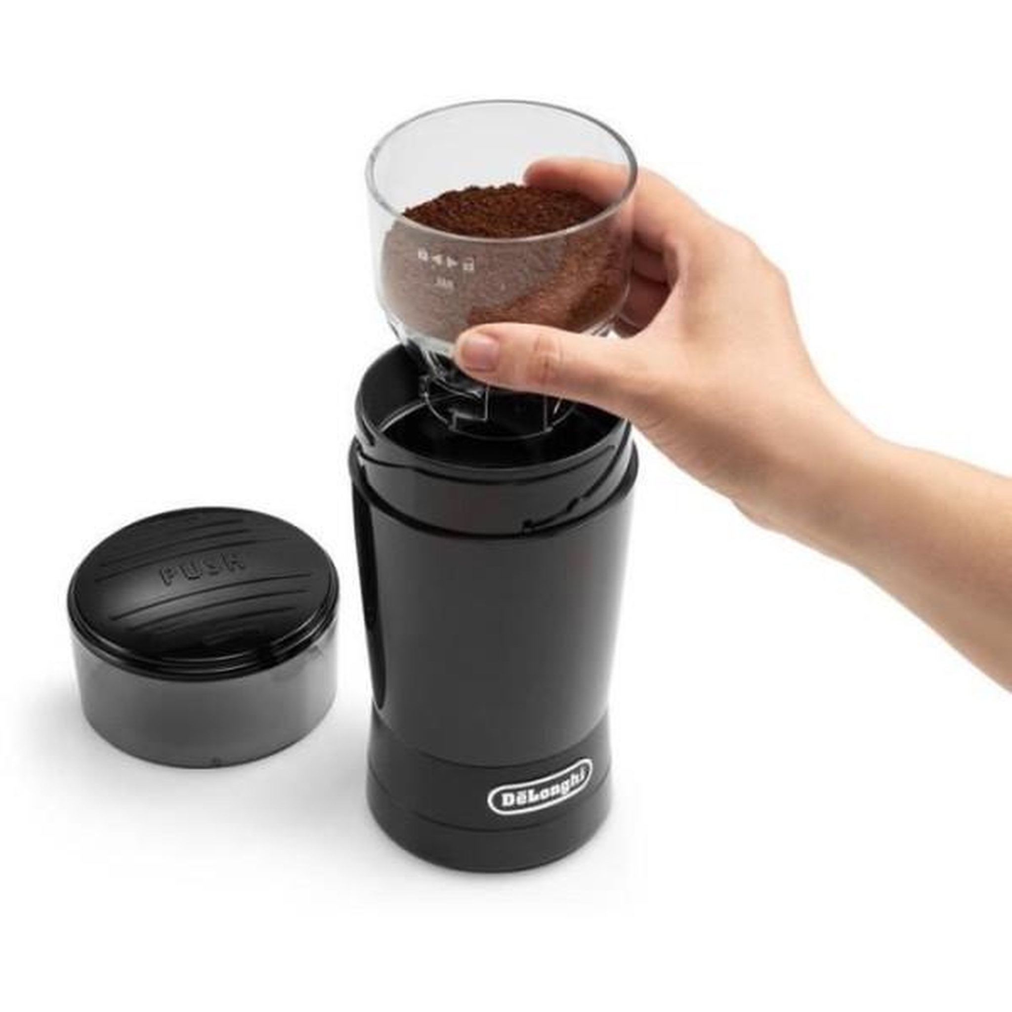 Voir la diapositive 2 : DELONGHI Moulin à café DeLonghi KG 200 noir