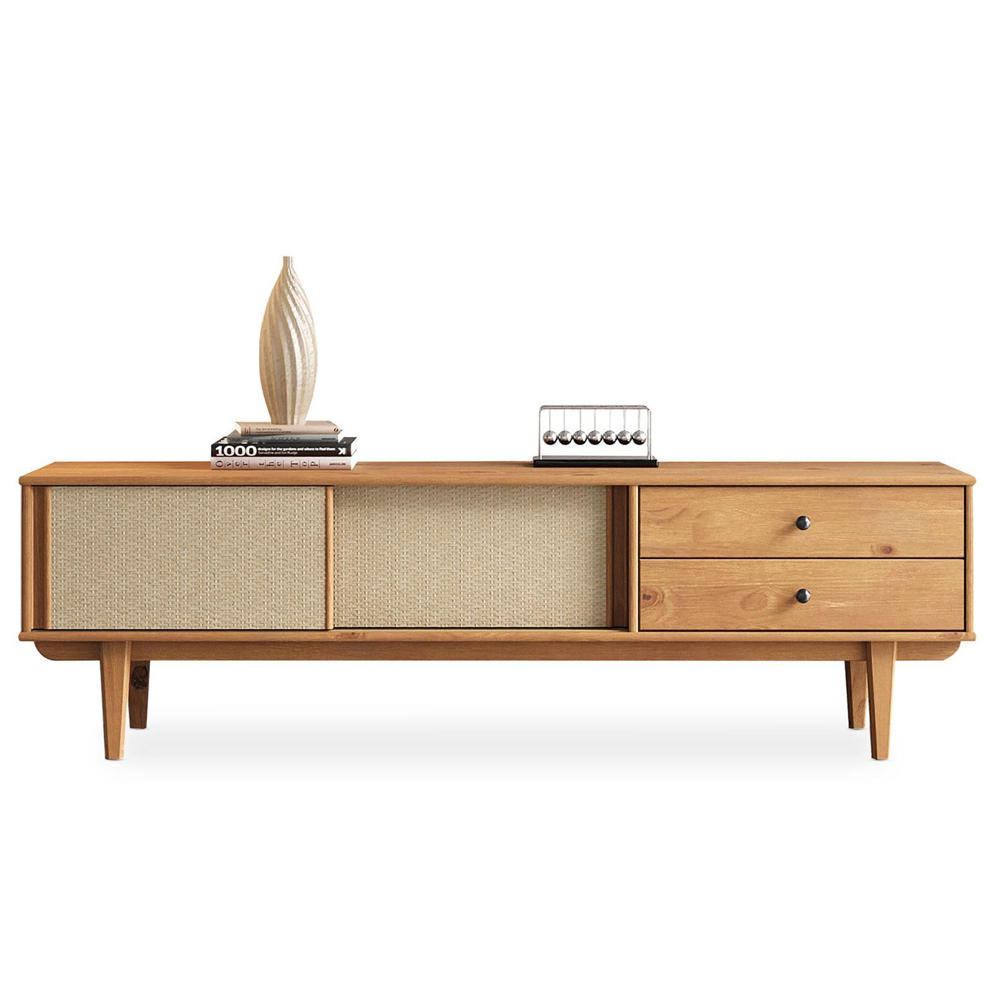 Voir la diapositive 1 : IDIMEX Meuble TV SIMONA L 175 cm en bois massif