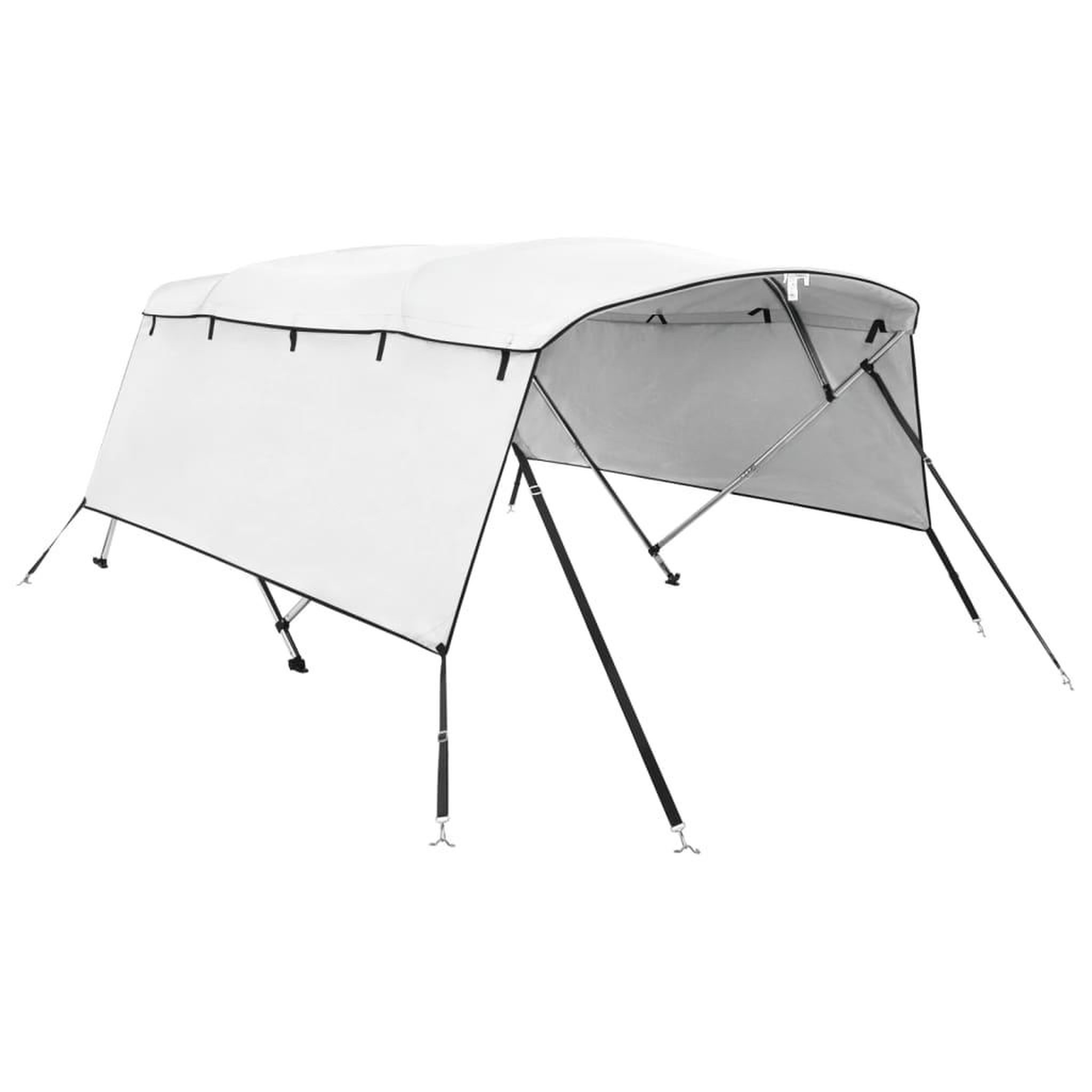 Voir la diapositive 2 : VIDAXL Toit bimini a 4 arceaux parois laterales 243x(200-213)x137 cm