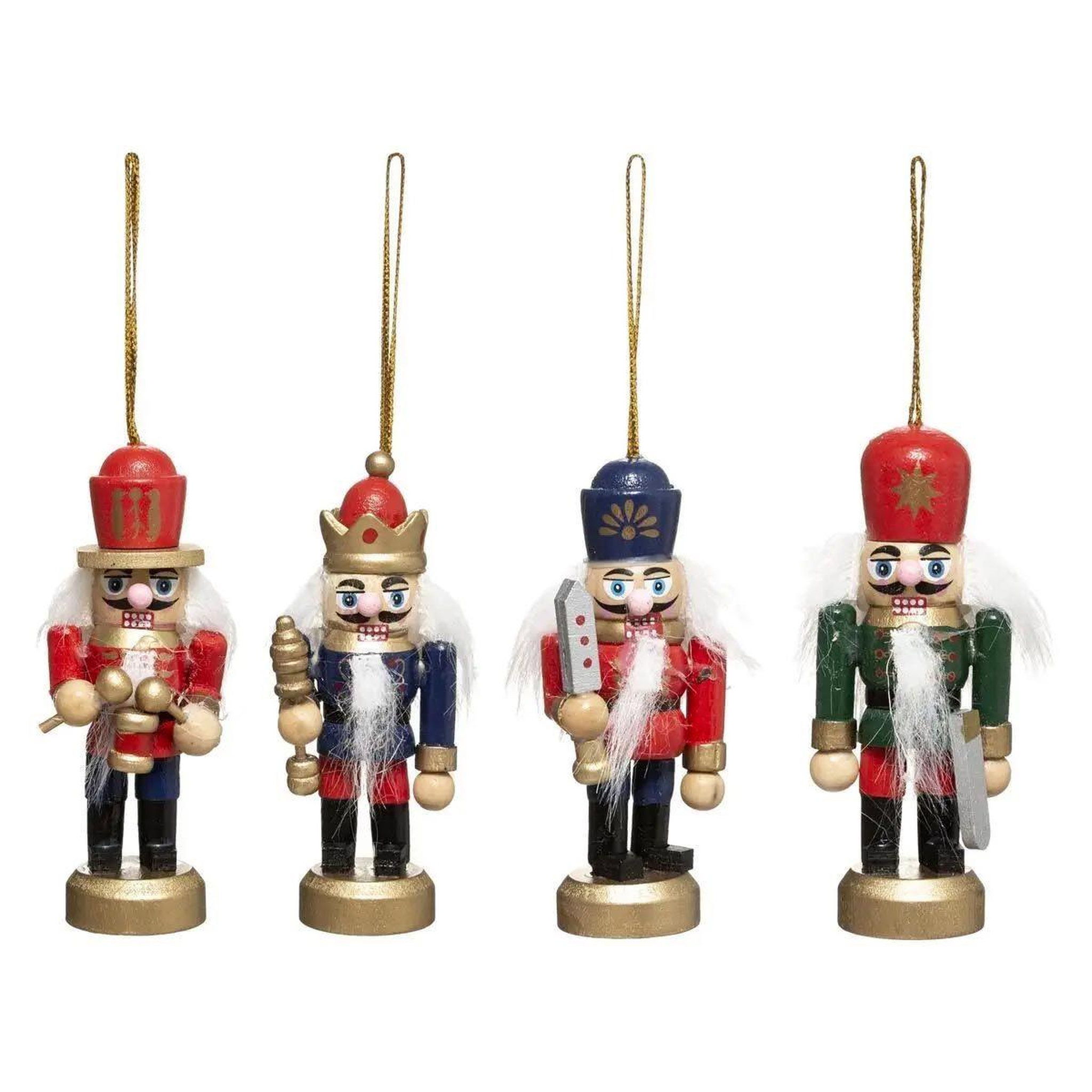 ATMOSPHERA Lot de 4 sujets de noël  casse noisette  8cm multicolore