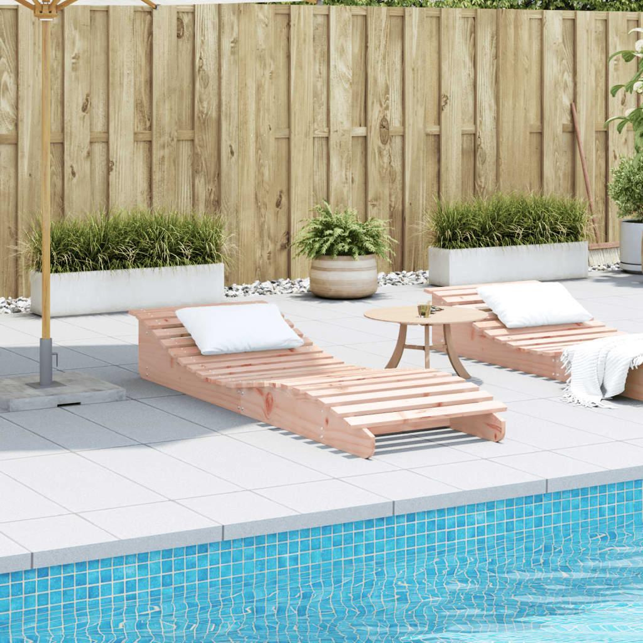 Voir la diapositive 3 : VIDAXL Chaise longue 205x60x31,5 cm bois massif de douglas