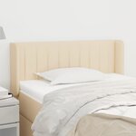 VIDAXL Tete de lit avec oreilles Creme 83x16x78/88 cm Tissu