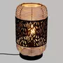  Lampe à Poser Cylindrique  Cosy  30cm Noir & Beige