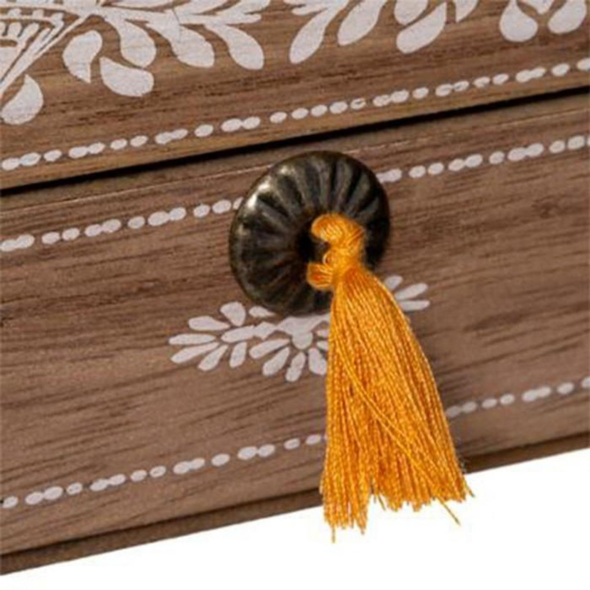 ATMOSPHERA Boîte à Couture Déco  Idylle Folk  25cm Naturel