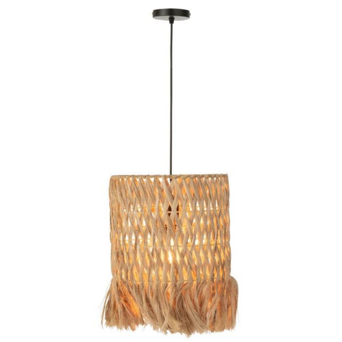 Paris Prix Lampe Suspension  Feuille de Bananier  40cm Naturel
