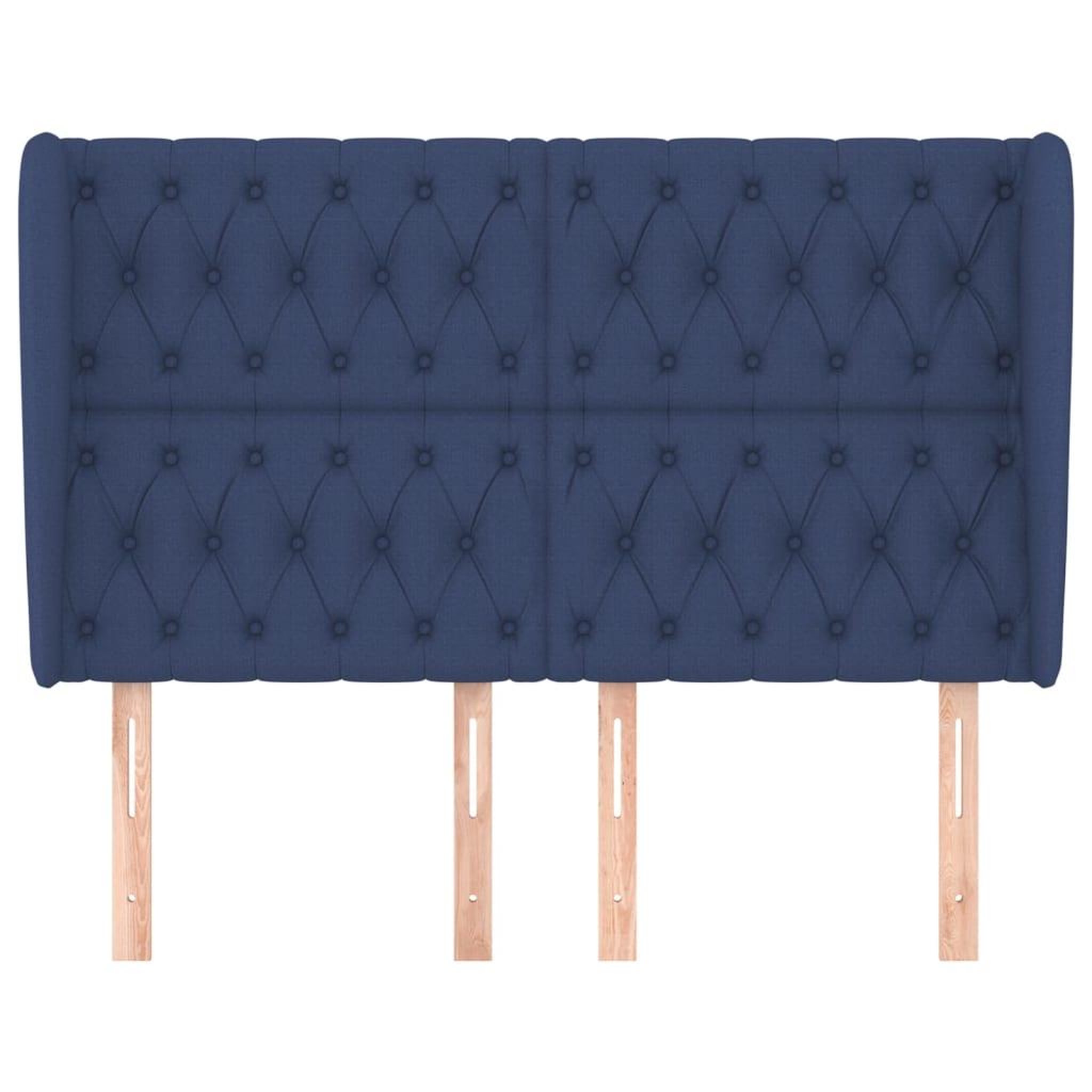 Voir la diapositive 3 : VIDAXL Tete de lit avec oreilles bleu 163x23x118/128 cm tissu