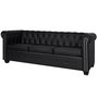 Voir la diapositive 3 : VIDAXL Canape Chesterfield a 2 places et a 3 places noir