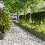 VIDAXL Bordures pelouse 20pcs vert olive 25x103cm acier lamine a froid