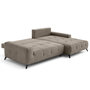 Voir la diapositive 2 : LISA DESIGN Rimini - canapé d'angle droit 4 places convertible avec coffre en tissu texturé
