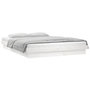 Voir la diapositive 3 : VIDAXL Cadre de lit a LED sans matelas blanc bois massif
