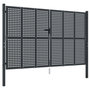 Voir la diapositive 2 : VIDAXL Portail de jardin anthracite 300x175 cm acier