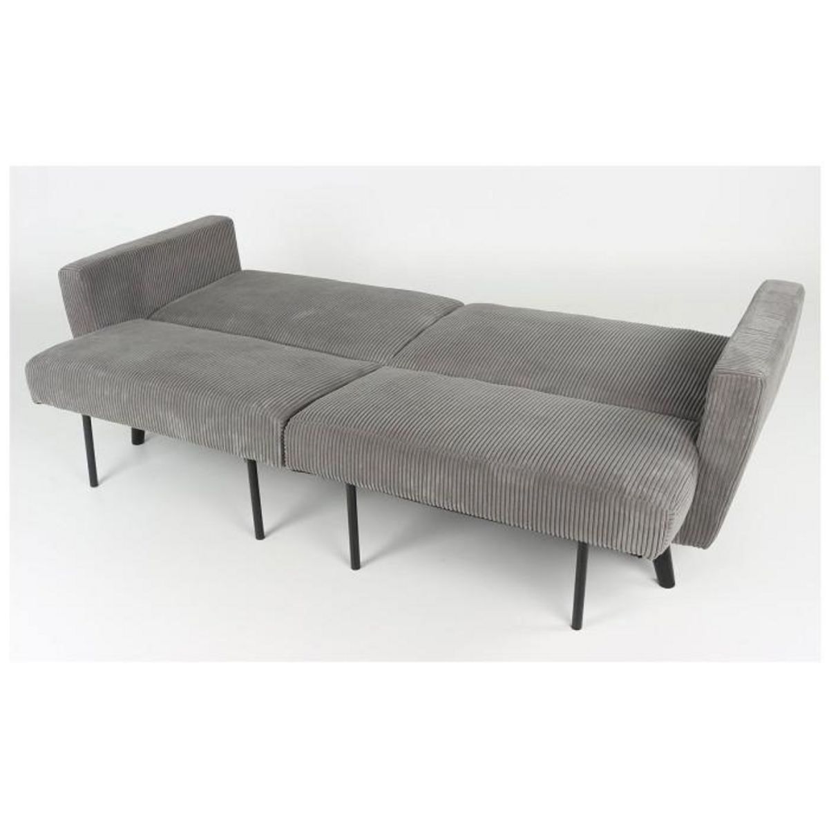 Paris Prix Canapé Convertible en Velours  Garry  220cm Gris