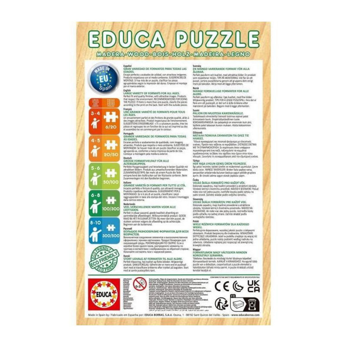 EDUCA Puzzles 2 X 25 pcs Princesses Disney en bois