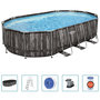 Voir la diapositive 2 : BESTWAY Bestway Ensemble de piscine ovale Power Steel 488x305x107 cm