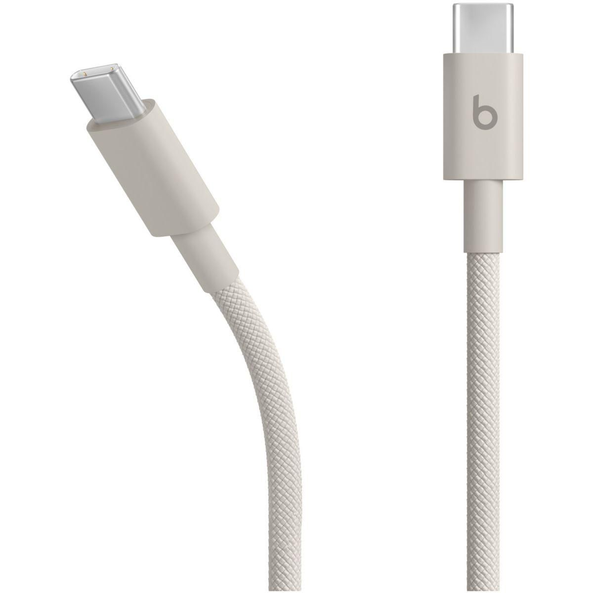 BEATS Câble de charge tissé USB-C vers USB-C 1M50 Gris éclair