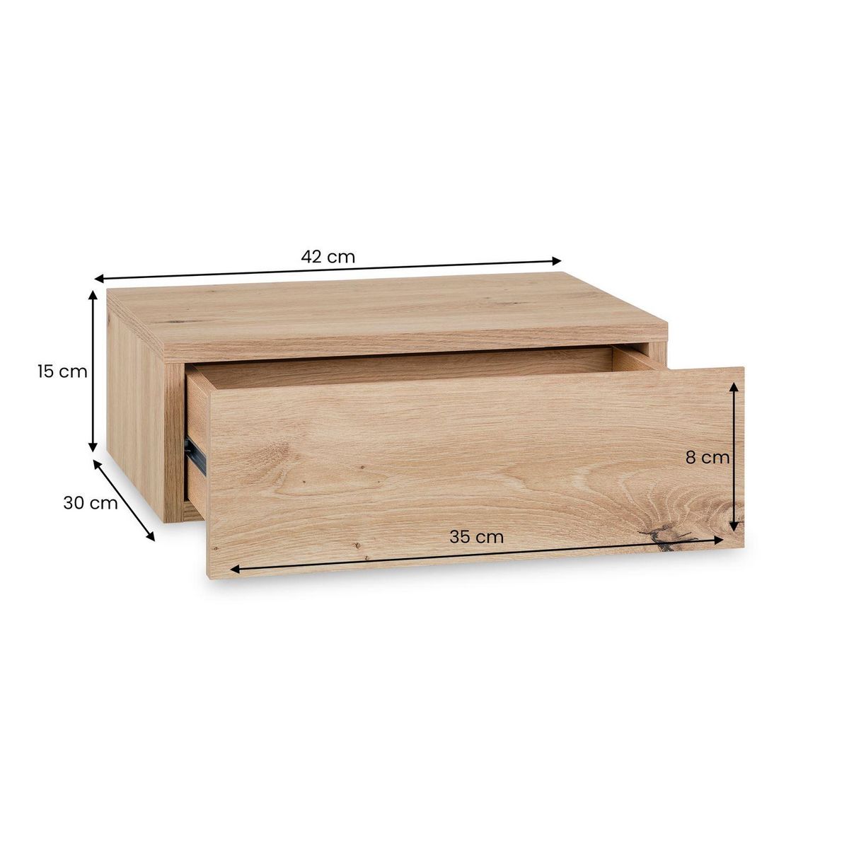 IDIMEX Chevet suspendu OCEANE, en bois