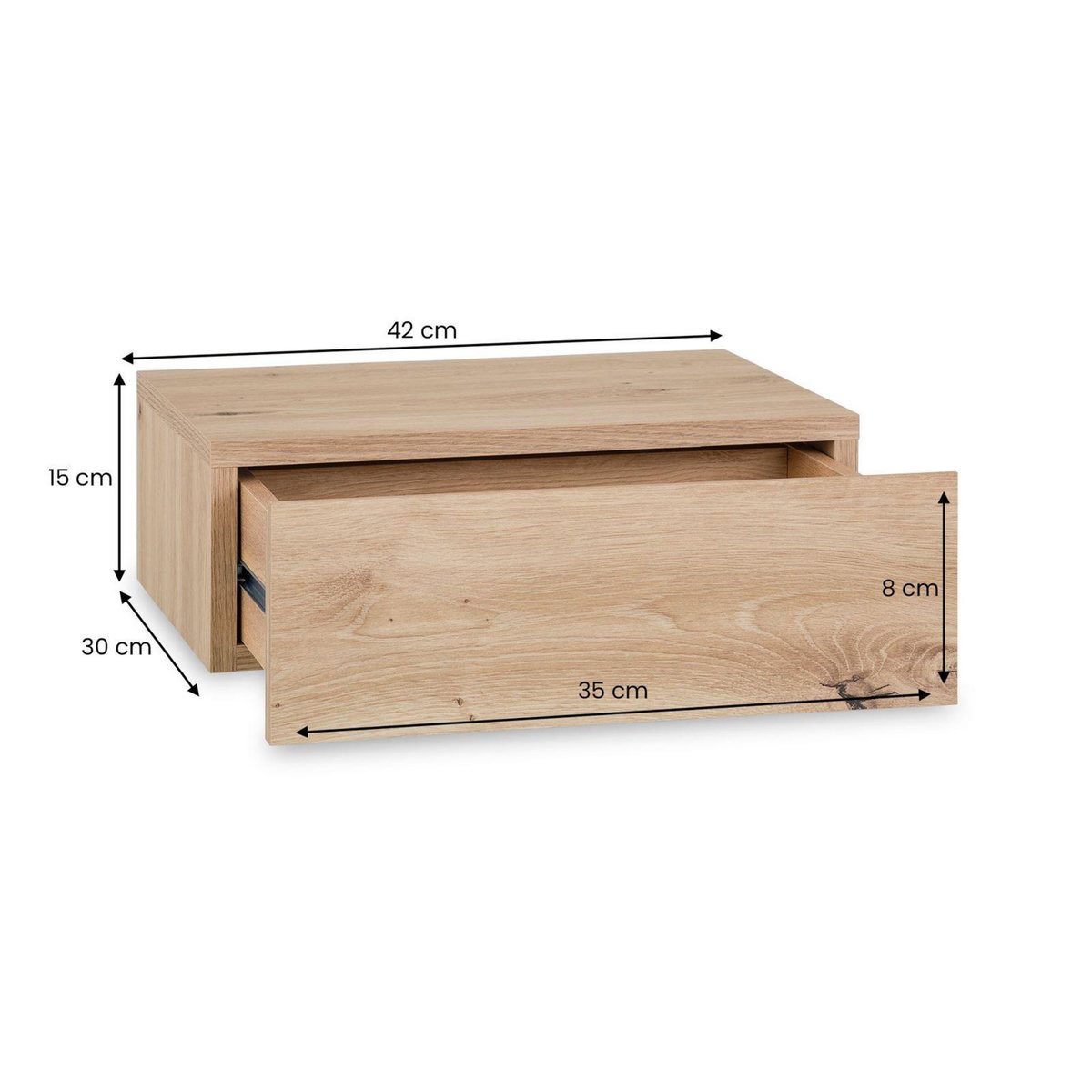 IDIMEX Chevet suspendu OCEANE, en bois