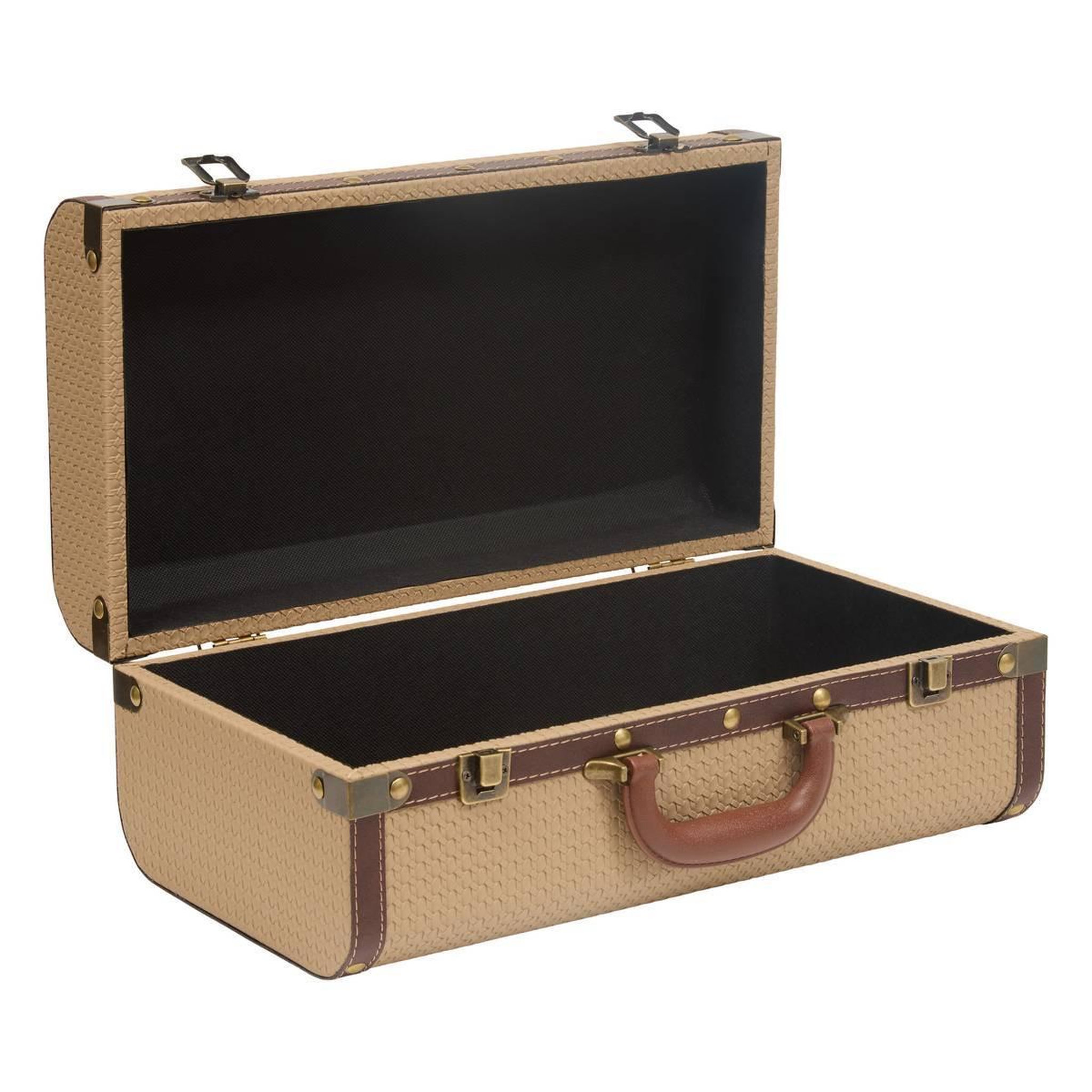 Voir la diapositive 2 : ATMOSPHERA Lot de 2 Malles Valises  Bonie  45cm Taupe