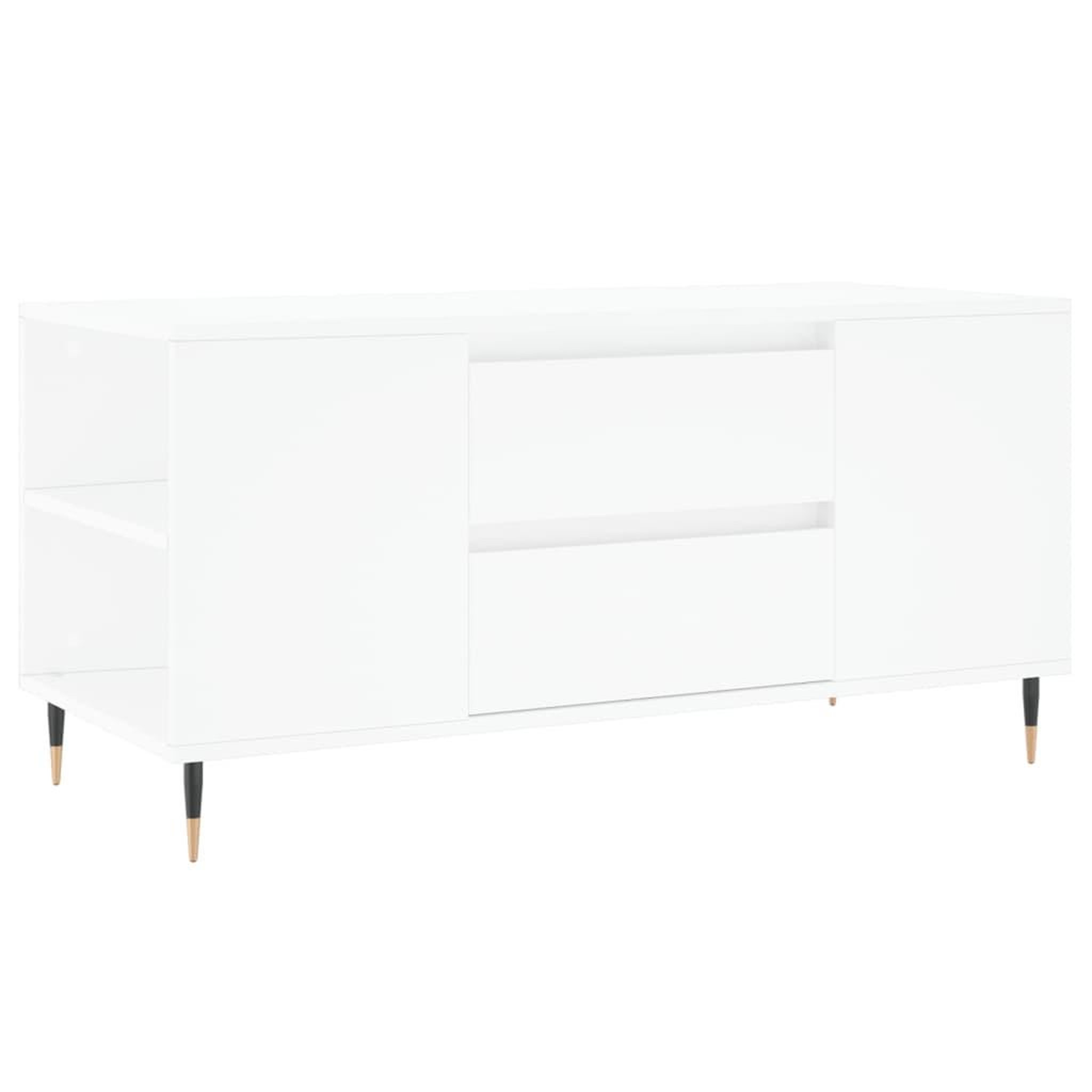 Voir la diapositive 2 : VIDAXL Table basse blanc 102x44,5x50 cm bois d'ingenierie