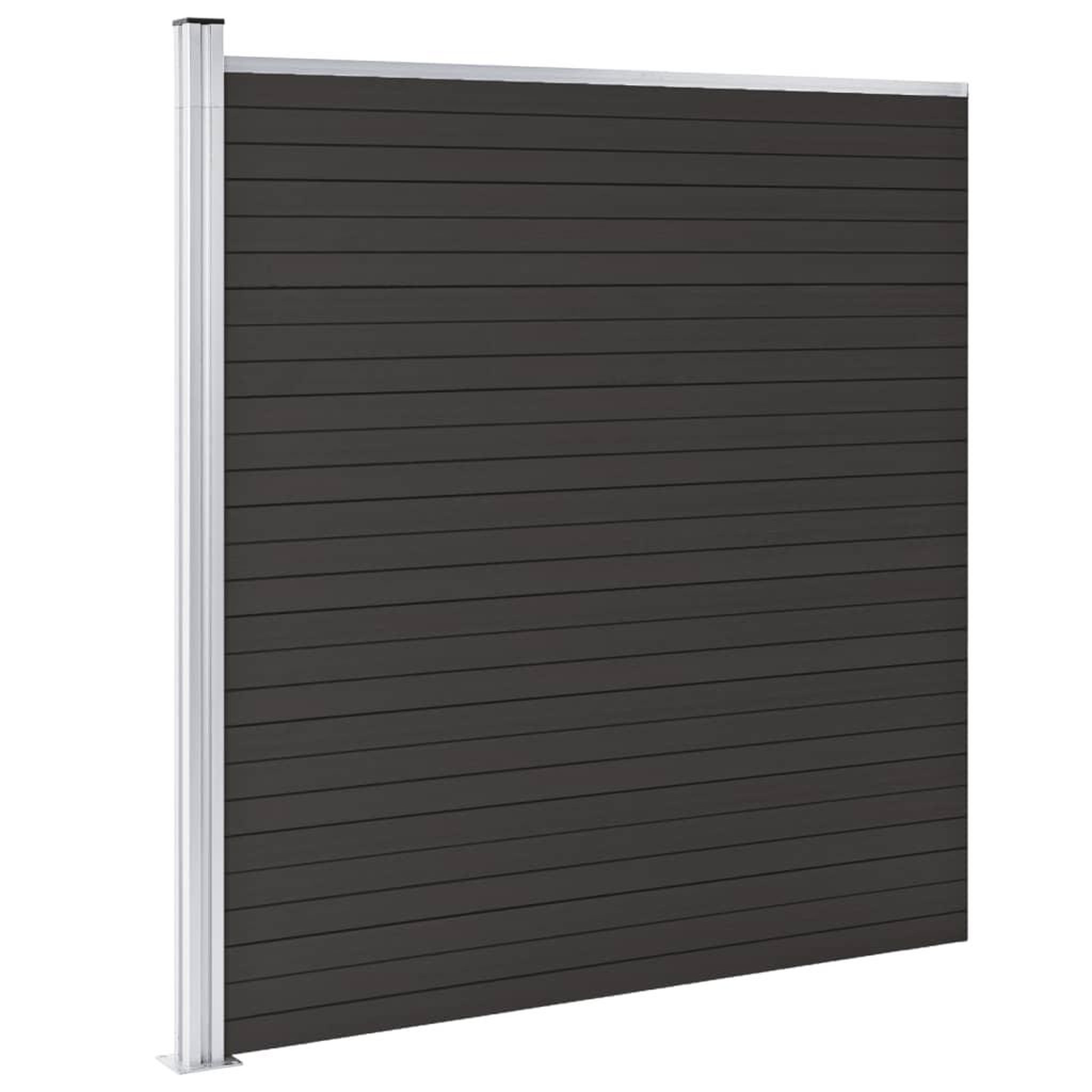 Voir la diapositive 3 : VIDAXL Panneau de cloture WPC 175x186 cm Noir