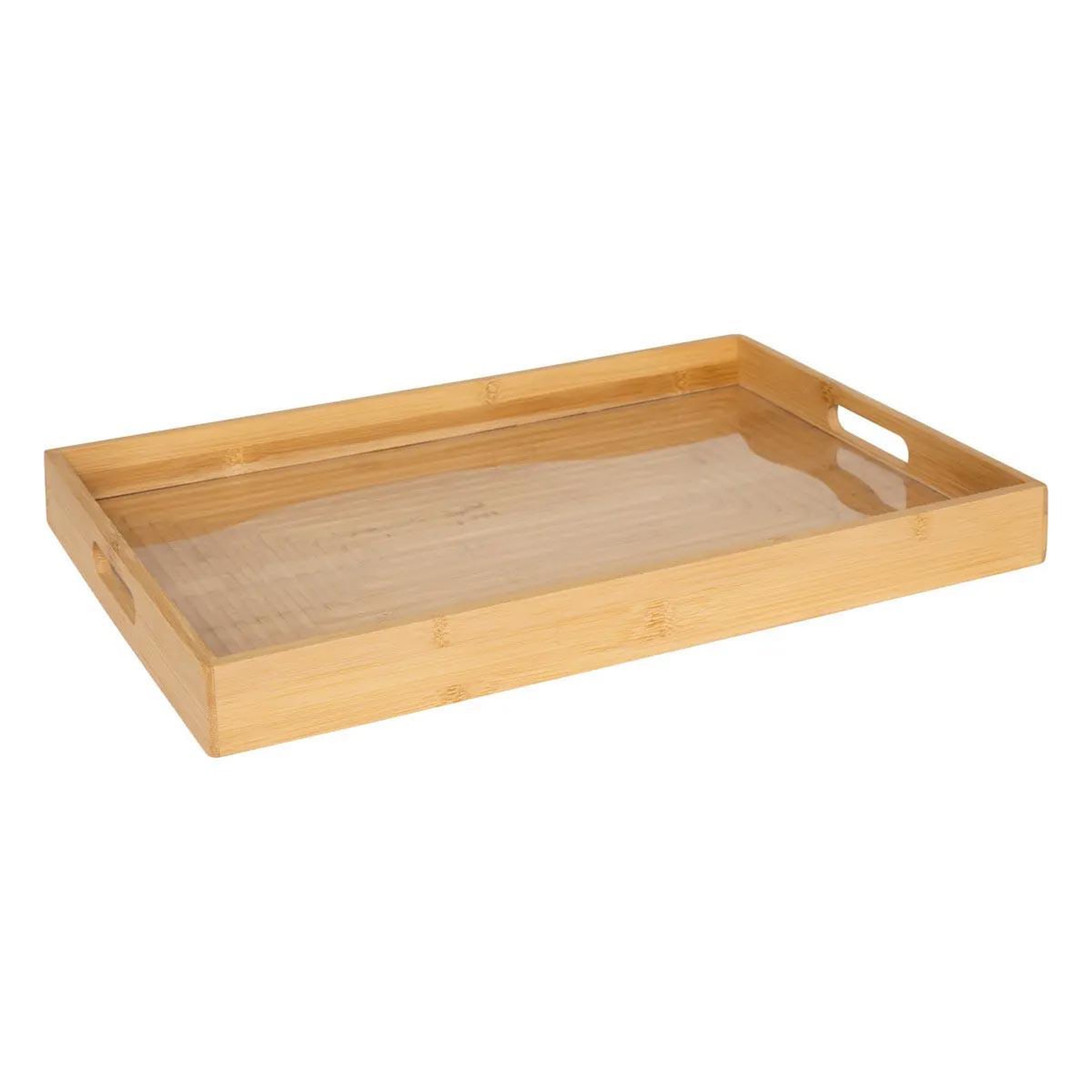 FIVE Plateau de service en bambou  rainuré  46cm naturel