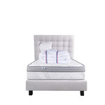 LUXURY LITERIE Ensemble literie mousse, ViscoPlus Ferme, Gris. Coloris disponibles : Gris