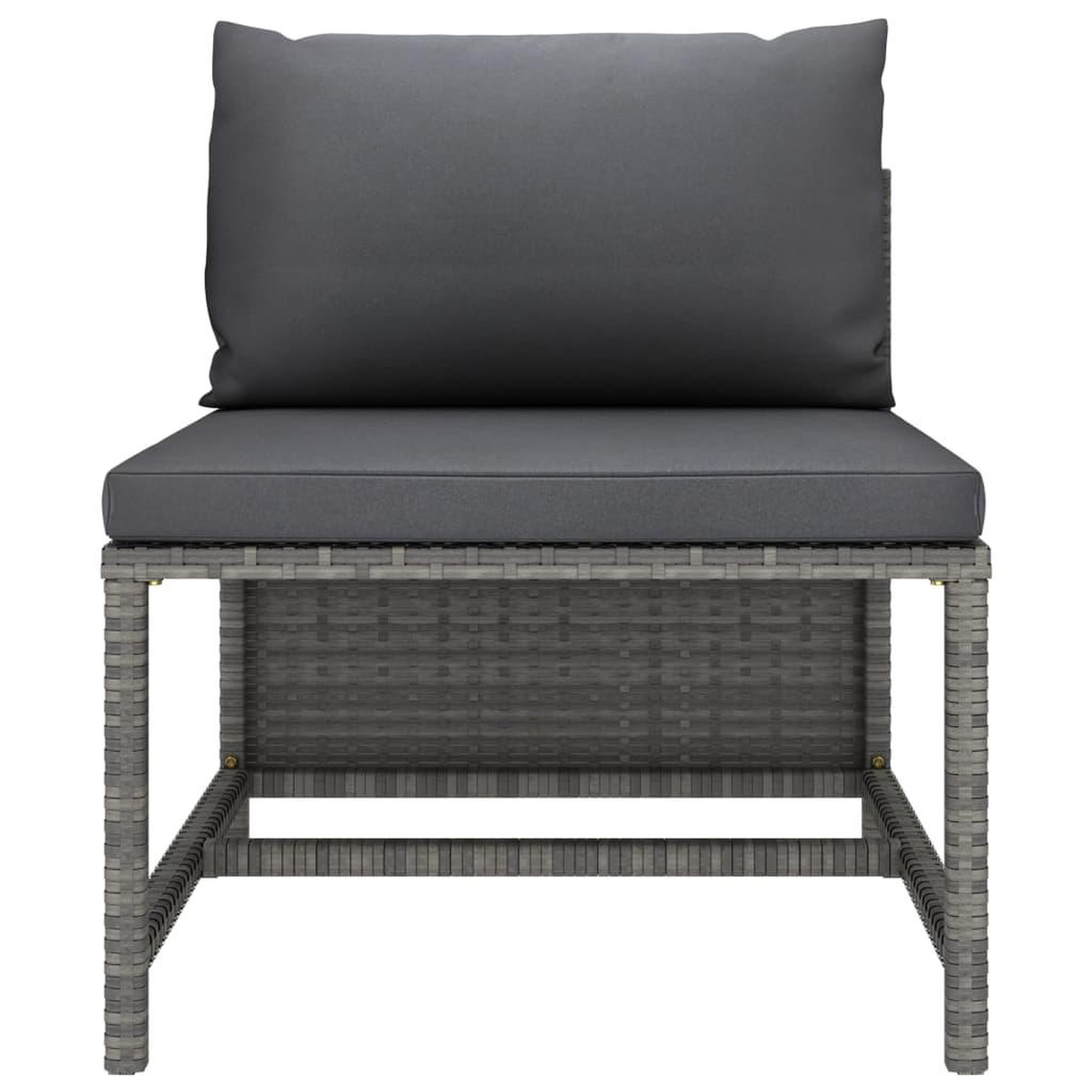 Voir la diapositive 5 : VIDAXL Canape de jardin a 3 places avec coussins Gris Resine tressee