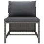 Voir la diapositive 5 : VIDAXL Canape de jardin a 3 places avec coussins Gris Resine tressee
