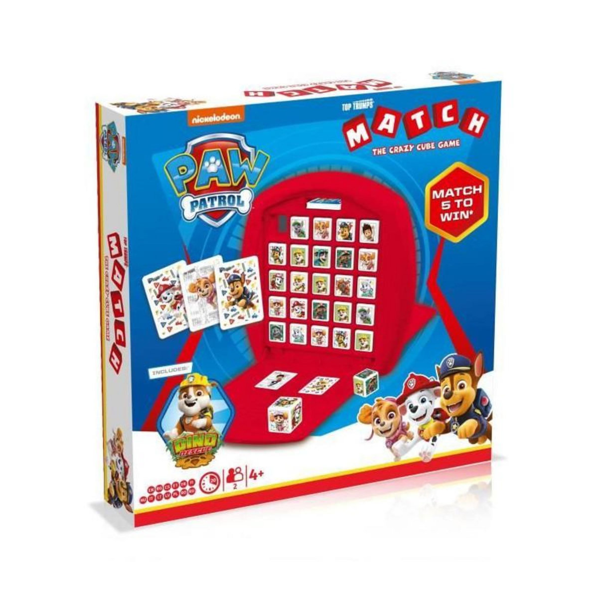 Winning Moves Match La Pat'Patrouille Dino Rescue - Jeu de société - WINNING MOVES - Jeu d'observation et de tactique