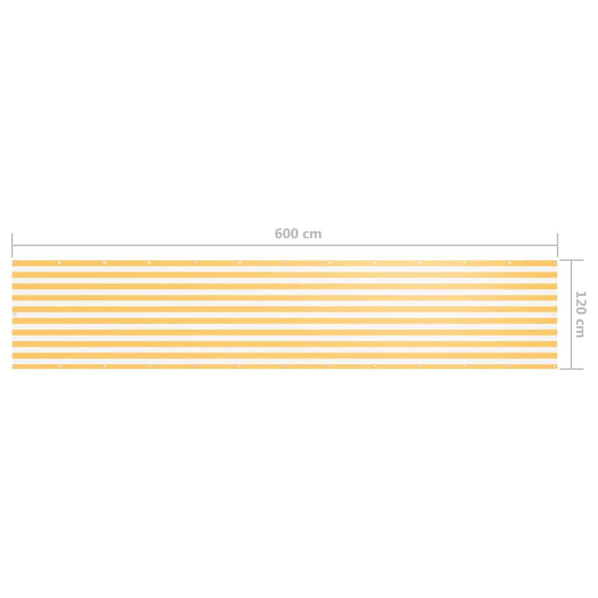 Voir la diapositive 5 : VIDAXL Ecran de balcon Blanc et jaune 120x600 cm Tissu Oxford